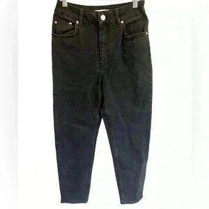 Maje High Waisted Tapered Leg Denim Black